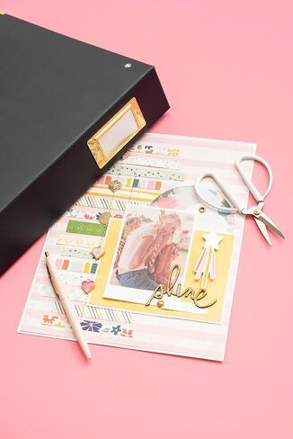 We R Memory Keepers Navy D-Ring Album 8.5X11، الحرف الفنية الخياطة سكرابوكينغ اليومية الطباعة الطباعة ورقة الحرف المكتبية بطاقة المنزل DIY بطاقة صنع متجر ذكريات الصور إنشاء تذكر in Kuwait