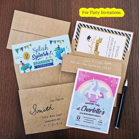 200 Pcs A6 Invitation Envelopes in Brown Kraft Peel & Seal Self-Seal 4 3/4 x 6 1/2 Square Flap Envelopes 100lb.for Wedding Shower Graduation Invitation Announcement Mailing 4 x 6 Photo Greeting Card in Saudi Arabia