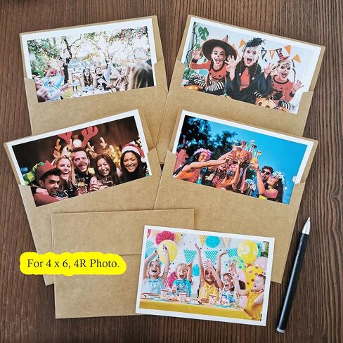 200 Pcs A6 Invitation Envelopes in Brown Kraft Peel & Seal Self-Seal 4 3/4 x 6 1/2 Square Flap Envelopes 100lb.for Wedding Shower Graduation Invitation Announcement Mailing 4 x 6 Photo Greeting Card in Saudi Arabia
