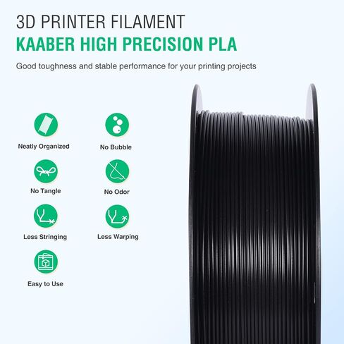 Kaaber 1.75mm PLA 3D Printer Filament,Purple 3D Printing Filament 1kg Spool-Dimensional Accuracy +/- 0.03mm Fit Most FDM Printer,Tangle-Free 3D Printing PLA Filament in Saudi Arabia