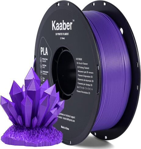 Kaaber 1.75mm PLA 3D Printer Filament,Purple 3D Printing Filament 1kg Spool-Dimensional Accuracy +/- 0.03mm Fit Most FDM Printer,Tangle-Free 3D Printing PLA Filament in Saudi Arabia