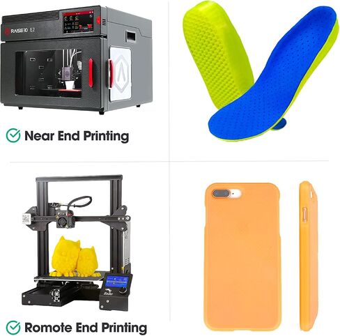 eSUN TPU 95A Filament 1.75mm، خيوط طابعة مرنة ثلاثية الأبعاد TPU، دقة الأبعاد +/- 0.05 مم، بكرة 1 كجم (2.2 رطل) خيوط طباعة ثلاثية الأبعاد للطابعات ثلاثية الأبعاد، أسود in Saudi Arabia