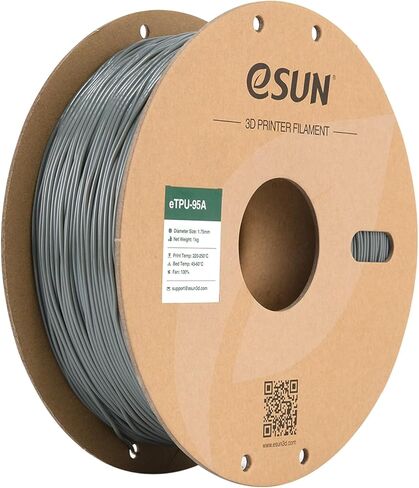 eSUN TPU 95A Filament 1.75mm، خيوط طابعة مرنة ثلاثية الأبعاد TPU، دقة الأبعاد +/- 0.05 مم، بكرة 1 كجم (2.2 رطل) خيوط طباعة ثلاثية الأبعاد للطابعات ثلاثية الأبعاد، أسود in Saudi Arabia