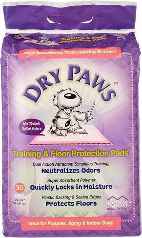MidWest Homes for Pets Dry Paws Training and Floor Protection Pads, 30-Count in Saudi Arabia