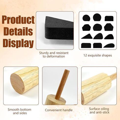 3 قطع من قوالب الفخار و12 قطعة من قوالب مقبض كوب الفخار، وقوالب كوب الفخار، أدوات الفخار لقوالب السيراميك الطينية، أدوات الفخار، أدوات الطين، أدوات تشكيل مقبض الكوب لكوب السيراميك (2.3/2.7/3.1 بوصة) in Kuwait