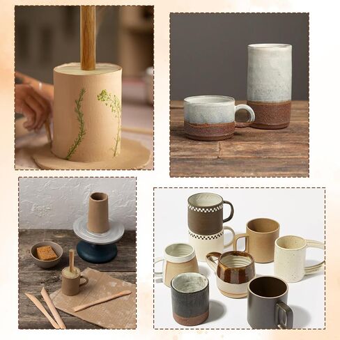 3 قطع من قوالب الفخار و12 قطعة من قوالب مقبض كوب الفخار، وقوالب كوب الفخار، أدوات الفخار لقوالب السيراميك الطينية، أدوات الفخار، أدوات الطين، أدوات تشكيل مقبض الكوب لكوب السيراميك (2.3/2.7/3.1 بوصة) in Kuwait