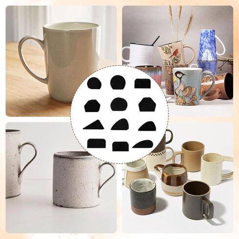 3 قطع من قوالب الفخار و12 قطعة من قوالب مقبض كوب الفخار، وقوالب كوب الفخار، أدوات الفخار لقوالب السيراميك الطينية، أدوات الفخار، أدوات الطين، أدوات تشكيل مقبض الكوب لكوب السيراميك (2.3/2.7/3.1 بوصة) in Kuwait