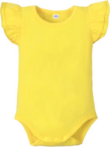 Magic Park 0-24M Infant Girl Romper Baby Girls Solid Color Bodysuit Toddler Ruffle Jumpsuit Shirts Casual Tops Baptism Shirt in Saudi Arabia