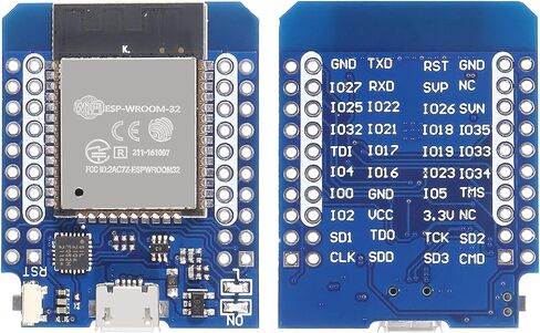 ACEIRMC D1 Mini NodeMCU ESP32 ESP-WROOM-32 WLAN WiFi Bluetooth IoT Development Board 5V Compatible for Arduino (5pcs) in Saudi Arabia