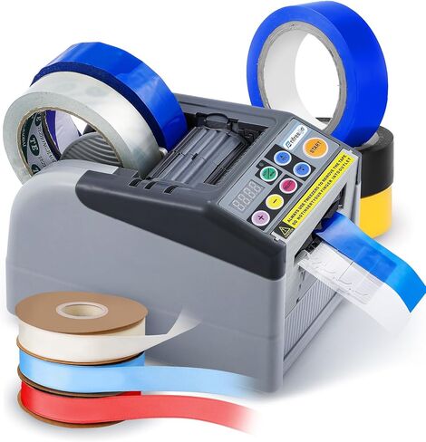 موزع شريط أوتوماتيكي بغطاء قلاب من فريفريجو، آلة قطع الشريط مع وضع دورة مطور بـ 6 أطوال، مناسب لشريط/شريط بطول 6-60 مم، الحد الأقصى للقطع 999 مم، عجلة سيليكون in Kuwait