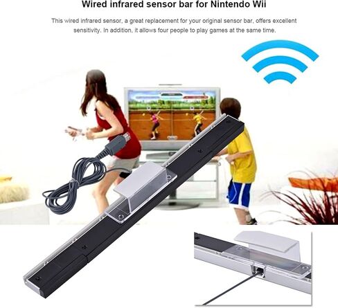 شريط مستشعر لجهاز Wii، جهاز استقبال شريط مستشعر الأشعة تحت الحمراء السلكي البديل، توصيل ما يصل إلى 4 لاعبين in Saudi Arabia