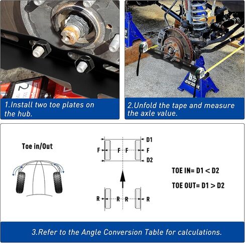 2 Pack - Wheel Toe Alignment Tool Plate - Comes with 2 Tape Measures - Takes Fast, Accurate Measurements - Provides Accurate Wheel Alignment Measurements - Wheel Alignment Tool for Truck, SUV in Saudi Arabia