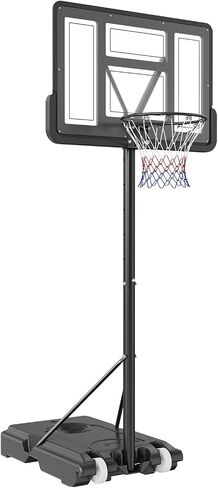 VEVOR Basketball Hoop Outdoor 4-10ft Adjustable Height, 44inch PC Backboard, Basketball Hoop & Goal for Kids/Adults Indoor/Outdoor/Swimming Pool in Saudi Arabia