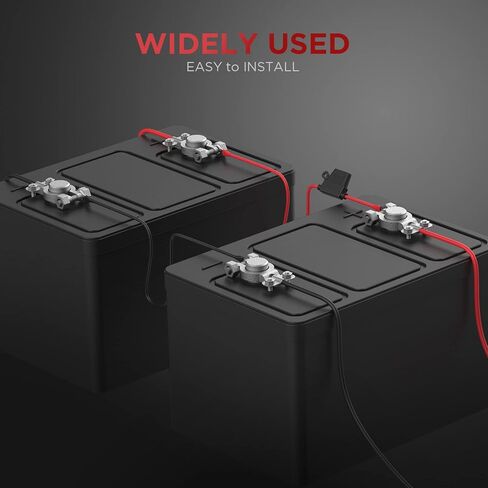 3/8 "حلقة العيينة الطرفية بطارية دفعة كابل الثقيلة 30A فيوز 12 فولت/24 فولت 12AWG الحبل 3Ft in Kuwait