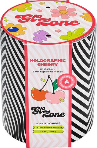 Glo Zone Slow Color-Changing Ceramic Scented Candle, 12 oz - Holographic Cherry in Saudi Arabia