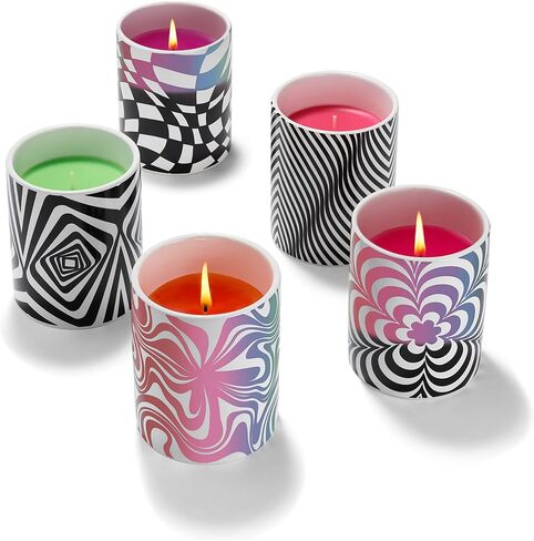 Glo Zone Slow Color-Changing Ceramic Scented Candle, 12 oz - Holographic Cherry in Saudi Arabia