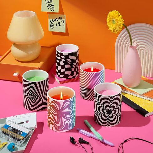 Glo Zone Slow Color-Changing Ceramic Scented Candle, 12 oz - Holographic Cherry in Saudi Arabia