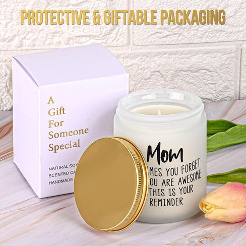 Mothers Day Gifts for Mom from Daughter Son, Birthday Gifts for Mom, Funny Relaxing Inspirational Gifts for Mom, Lavender Scented Candles 7oz in Saudi Arabia