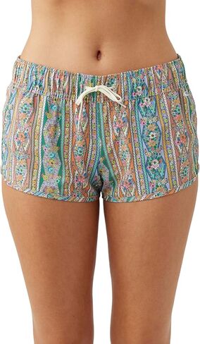 O'NEILL Womens Swim Laney 2 Printed Stretch Board Elastic Waist Shorts, Multi Colored, M in Saudi Arabia