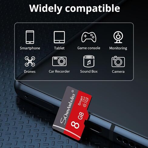 2 PCS Micro SD Card 16GB with SD Adapter High Speed Memory Card UHS-I Class 10 Memory TF Card for Tablet/Mobile Phone/Camera/Car Audio/Game Console (TF178 Gray Red 16GB) in Saudi Arabia