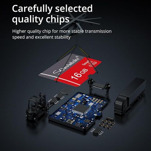 2 PCS Micro SD Card 16GB with SD Adapter High Speed Memory Card UHS-I Class 10 Memory TF Card for Tablet/Mobile Phone/Camera/Car Audio/Game Console (TF178 Gray Red 16GB) in Saudi Arabia