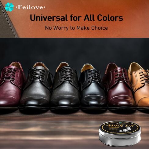 Feilove 4- in-1 Mink Oil Leather Conditioner and Cleaner 3.5 oz - Premium Waterproof Formula for Boots and Shoes in Saudi Arabia