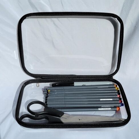 The Uncommon Reserve Clutter Case Organizer Hard PVC Clear Shell Pencil Case 2 pcs in Kuwait