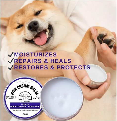 Dog Paw Balm–Heals Repairs & Restores Dry,Cracked & Nose Balm for Dogs Damaged Paw Balm LickSafe–Moisturizer paw Cream for Dogs Wax Soother&Protection Cat Paw Balm Dog Vitamin E Dog Nose Balm (2.1oz) in Saudi Arabia