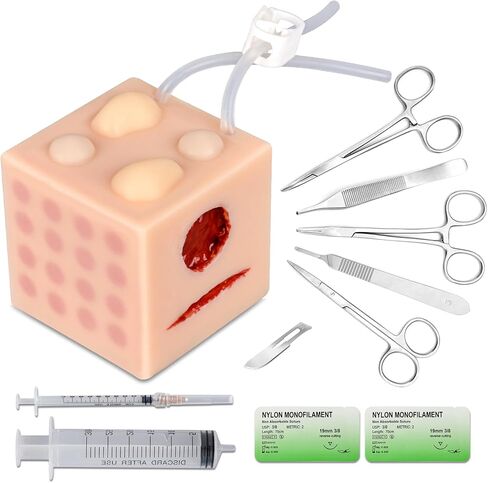 MedEduQuest Multifunctional Medical Practice Model, Including Injection Practice, Cyst Removal, Moles and Skin Tags Practice, Wound Care for Nursing Students in Saudi Arabia