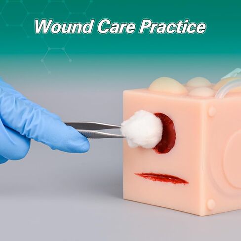 MedEduQuest Multifunctional Medical Practice Model, Including Injection Practice, Cyst Removal, Moles and Skin Tags Practice, Wound Care for Nursing Students in Saudi Arabia