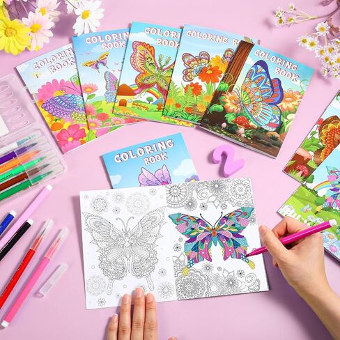 Pasimy 24 Pcs Butterfly Coloring Books Bulk Mandala Butterflies Coloring Book for Kids Toddler Teens Adults Birthday Gifts Butterfly Party Favors Goodies Bag Fillers Classroom Activity Supplies in Saudi Arabia