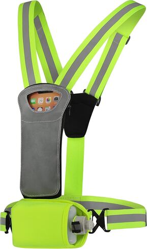 Athlé Reflective Vest with Phone Holder - High Visibility Vest for Safe Running, Jogging, Dog Walking, Biking and More in Saudi Arabia