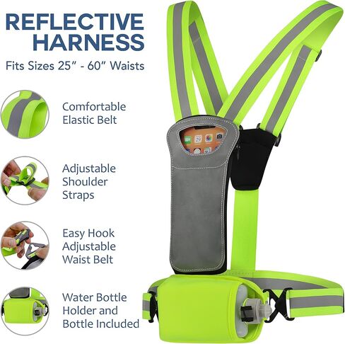 Athlé Reflective Vest with Phone Holder - High Visibility Vest for Safe Running, Jogging, Dog Walking, Biking and More in Saudi Arabia