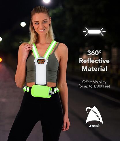 Athlé Reflective Vest with Phone Holder - High Visibility Vest for Safe Running, Jogging, Dog Walking, Biking and More in Saudi Arabia