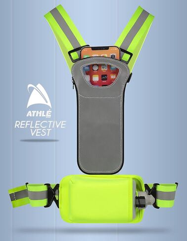 Athlé Reflective Vest with Phone Holder - High Visibility Vest for Safe Running, Jogging, Dog Walking, Biking and More in Saudi Arabia