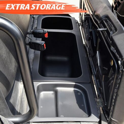 صندوق تخزين تحت المقعد من SAUTVS، مجموعة صناديق تخزين تحت المقعد، صينية تنظيم لـ Polaris Ranger 500 570 مقاس متوسط ​​50 بوصة عرض 2015-2021 ملحقات 3 قطع in Kuwait