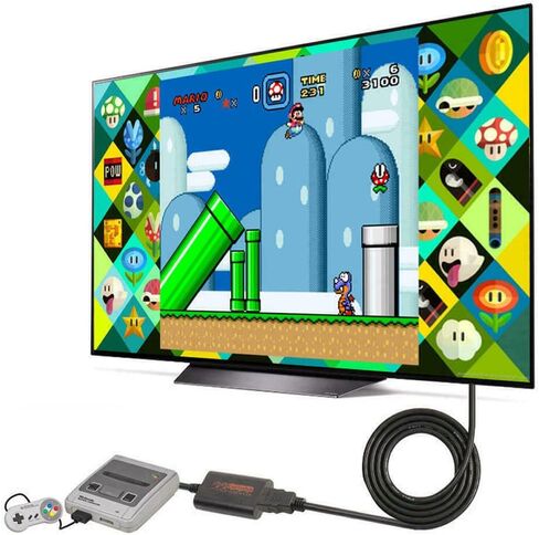 THE PERFECT PART N64 to HDMI Adapter Converter w/HD Cable for Nintendo Gamecube Super NES/SNES in Saudi Arabia