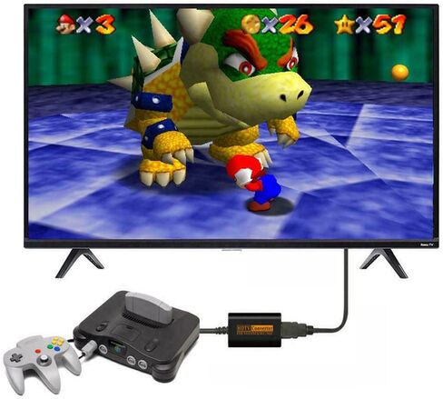 THE PERFECT PART N64 to HDMI Adapter Converter w/HD Cable for Nintendo Gamecube Super NES/SNES in Saudi Arabia