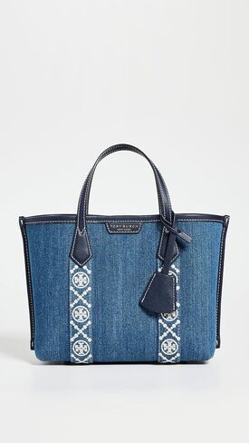 Tory Burch Women's Perry Denim Triple Compartment Small Tote in Saudi Arabia
