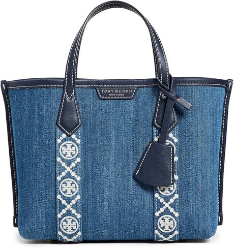 Tory Burch Women's Perry Denim Triple Compartment Small Tote in Saudi Arabia