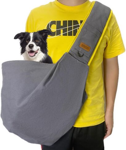 Haevbiee Pet Sling Bag Mint Color Canvas Puppy Carrier pet Carrier with Adjustable Strap and Soft Cotton Fabric Hand Free Dog Sling Bag… in Saudi Arabia