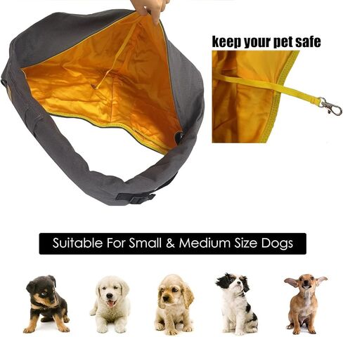 Haevbiee Pet Sling Bag Mint Color Canvas Puppy Carrier pet Carrier with Adjustable Strap and Soft Cotton Fabric Hand Free Dog Sling Bag… in Saudi Arabia