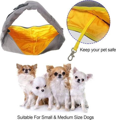 Haevbiee Pet Sling Bag Mint Color Canvas Puppy Carrier pet Carrier with Adjustable Strap and Soft Cotton Fabric Hand Free Dog Sling Bag… in Saudi Arabia