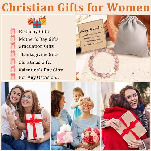 Christian Mothers Day Gifts, Cross Bracelet for Women, 2024 College Graduation Gifts for Her, Religious Gifts for Mom, Grandma, Friends, Girls, Daughter, Christian Faith Jewelry for Teens Jesus in Saudi Arabia