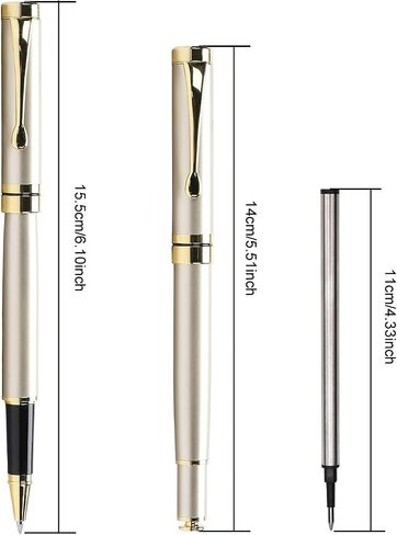 YIVONKA Luxury Ballpoint Pens Best Ball Pen Gift Set for Men & Women Professional Executive Office Nice BallPens Classy Gift Box Ballpoint Black Refill Line width 0.5mm (Rose Gold) in Saudi Arabia