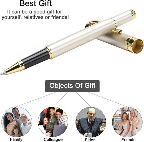 YIVONKA Luxury Ballpoint Pens Best Ball Pen Gift Set for Men & Women Professional Executive Office Nice BallPens Classy Gift Box Ballpoint Black Refill Line width 0.5mm (Rose Gold) in Saudi Arabia