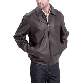 BGSD Men Derrick Lambskin Leather Bomber Jacket (Also available in Big and Tall) in Saudi Arabia
