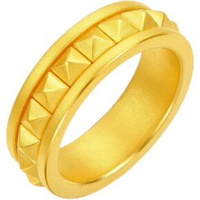 24K Solid Gold Band Rings Pure Gold Stackable Triangular Ring Simple Dainty Jewelry for Women Men Mom Lover Anniversary Birthday Size 13-22 A0115048 in Saudi Arabia