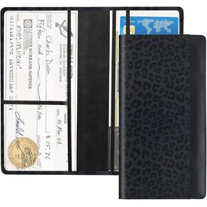 حامل تسجيل السيارة والتأمين بتصميم مغناطيسي، حامل بطاقات التسجيل والتأمين بطبعة الفهد يناسب بطاقات الهوية ورخصة القيادة، وحاملات مستندات السيارة المصنوعة من جلد البولي يوريثان in Kuwait