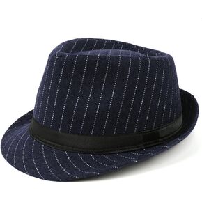 Zylioo XL Trilby Fedora Hat for Men 1920s Wool Manhattan Dress Hat Pinstripe Gangster Hat Short Brim Panama Jazz Cap in Saudi Arabia